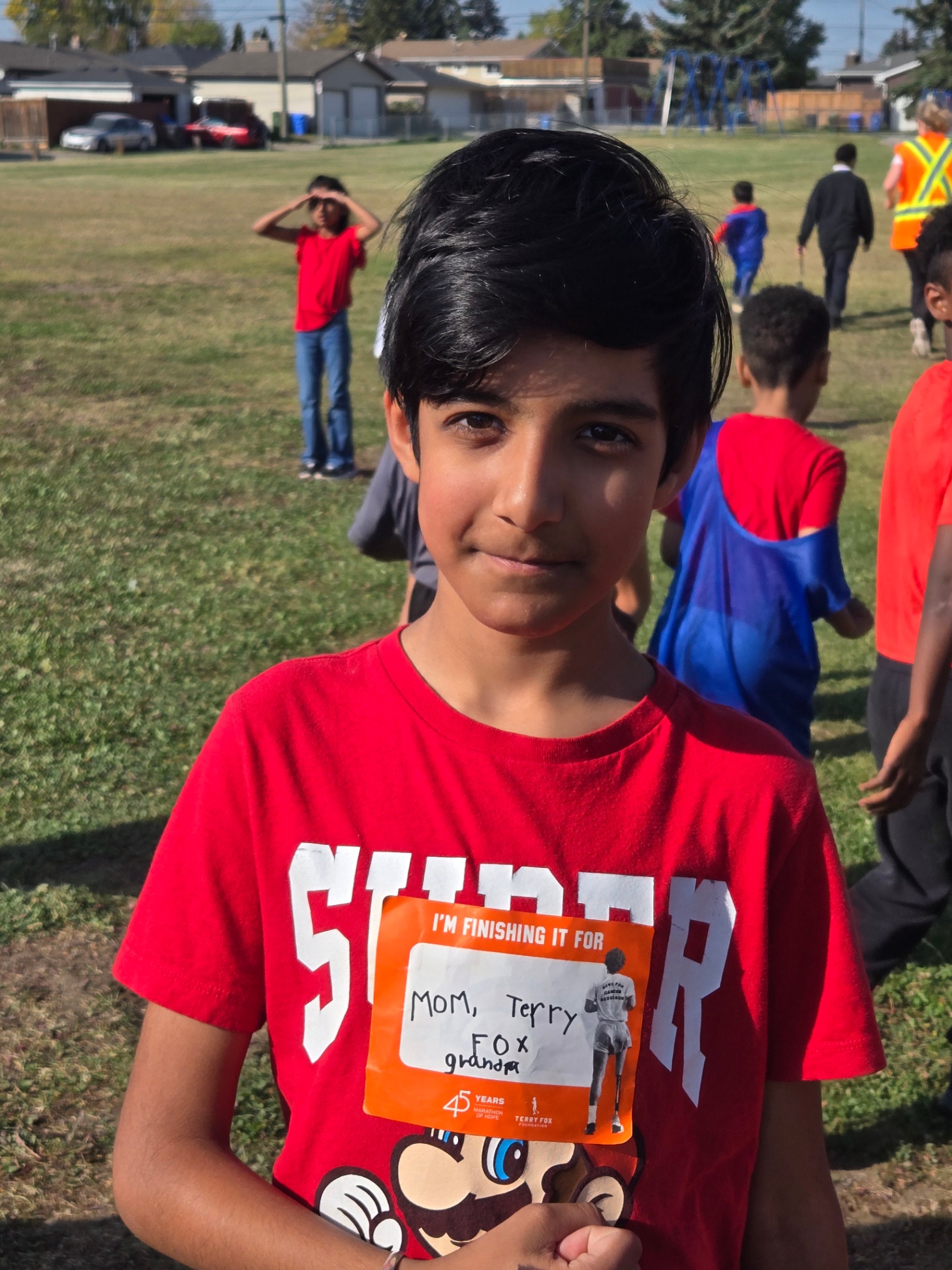 Terry Fox Run Boy Photo Sept 19 2025